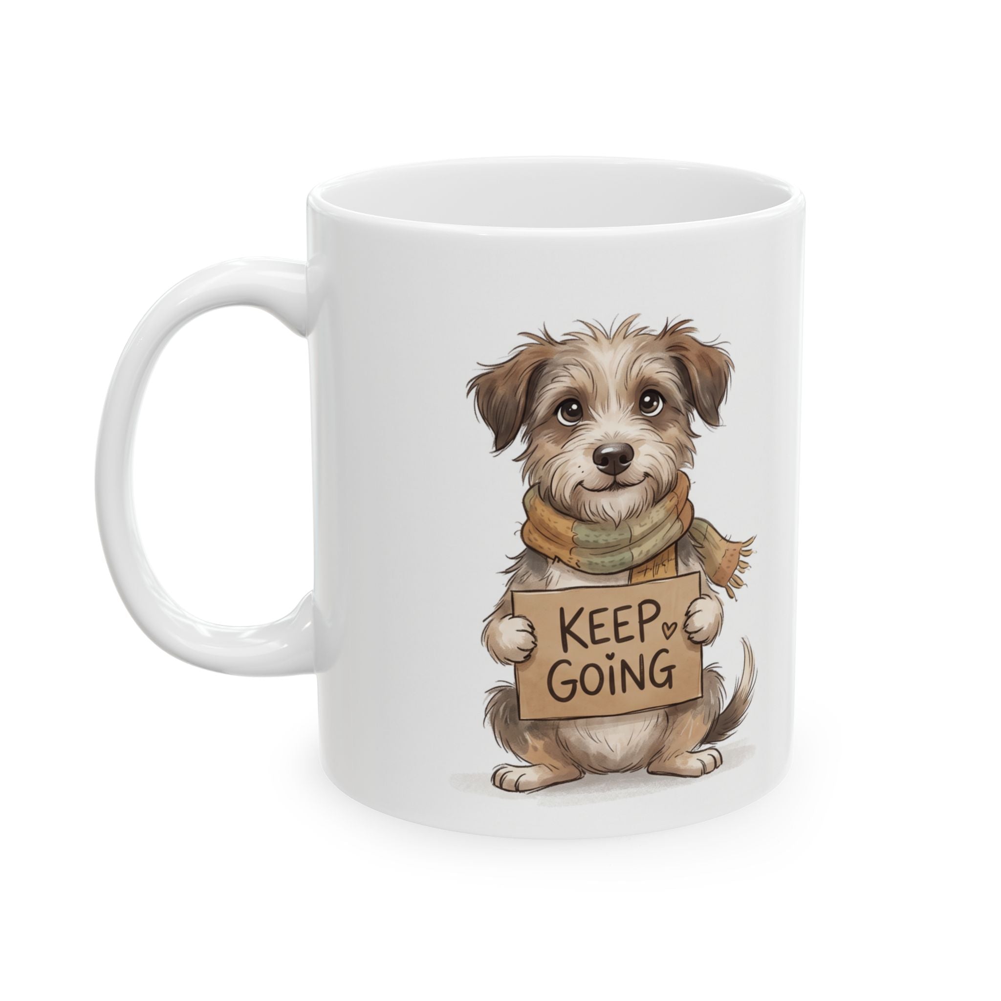 Keep Going — Scruffy Dog Motivational Mug | Mug Buddies